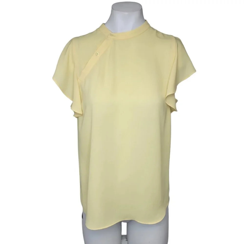 Aritzia Babaton Cian Blouse Pastel Yellow